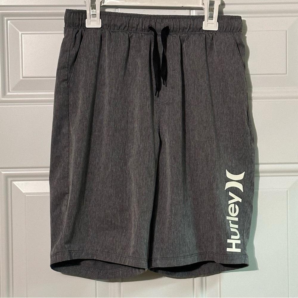 Hurley Dark Gray Pull On Shorts Youth Boy Size 14/16